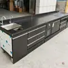 Estaciones de Trabajo de Acero Inoxidable con Forma Irregular Hechas a Medida para Mostradores Delanteros y Traseros de Tiendas de Té de Leche, Cafeterías y Bares