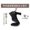 Sapatos Femininos de Couro com Bico Fino e Boca Profunda, Salto Médio Bloco, Solado Macio Confortável, Slip-On, Estilo Novo Outono 2026