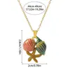 Colgante de Acero Inoxidable con Goteo de Aceite Temática del Océano Estrella de Mar Concha para Collar DIY para Mujer, Joyería de Alta Gama al por Mayor