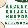 Verde 26 Letras Inglesas Maiúsculas Toalha Bordado Patche Pano de Patche Pano de Nome Padrão de Pano Patche de Tecido Decorativo