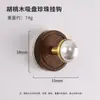 Gancho para Abrigo de Entrada sin Taladro de Ventosa Retro Baño Multifuncional Fuerte Capacidad de Carga Estilo Mid-Century Gancho de Nogal Latón