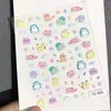Pegatinas lindas para uñas con relieve de Pikachu de Pokémon estilo japonés, pegatinas de uñas de Pokémon, accesorios de arte de uñas 3D impermeables