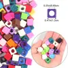 Cuentas Cuadradas de Letras Acrílicas Hebilla Cuadrada DIY para Zapatos Accesorios de Decoración para Cordones Bolígrafo con Cuentas DIY
