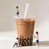 Pajitas Desechables Biodegradables de PLA, Empacadas Individualmente, Gruesas y Delgadas, Resistentes a Altas Temperaturas, Aptas para Bebidas Calientes y Frías, Té de Leche, Pajitas de PLA Comerciales