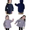Bata Infantil Otoño e Invierno Nueva Bata Fina de Terciopelo a Prueba de Tres Elementos para Niños y Niñas Chaqueta con Capucha para Bebé de Primavera Resistente al Aceite y a la Suciedad