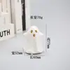 Luz de Noche Transparente Decoración Fantasma de Cerámica Halloween Transfronteriza Manualidades Creativas para el Hogar Adornos Halloween Luz LED