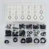 Ferramentas de hardware 225PCs anel de vedação acessórios de reparo da máquina anel de vedação anel de borracha de vedação O-ring anel de borracha Preto