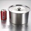 Caixa de Temperos Cozinha Comercial Churrasqueira Lata de Sabor para Temperos Lata de Banha de Pimenta Pote de Condimentos Balde Bacia Tigela de Aço Inoxidável com Tampa