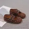 Sapatos Infantis de Couro com Bolinhas Estilo Floresta 2026 Nova Coleção Primavera e Outono Versão Coreana Sapatos Baixos de Princesa para Meninas com Solas Macias