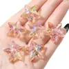 Cuentas de Estrella de Cinco Puntas de Tres Capas de Alta Transparencia con Coloración Acrílica Accesorios de Joyería para Cadena de Teléfono Móvil Llavero DIY Hecho a Mano