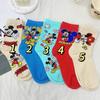 Meias Fofas de Desenho Animado Mickey Mouse de Meia Panturrilha Meias Mickey Felpudas Meias Personalizadas da Moda para Uso Externo Meias Versáteis e Respiráveis