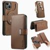 Estructura Desmontable Dos en Uno Adecuada para Funda de Teléfono Apple 18, Funda de Cuero para iPhone 18 Magnética Desmontable Antirrobo