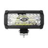 Nueva luz de trabajo de semialuminio de plástico de 120 W y tres filas de alto brillo, foco de luz de tira para vehículo todoterreno, foco de barra frontal superior