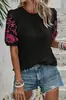 2026 Moda Feminina Amazon Novo Estilo Blusas Femininas Tamanho Grande Verão Estilo Fino Europeu e Americano Transfronteiriço Novo Estilo Blusas Manga Curta Gola Redonda