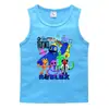Colete de Verão 2023 para Crianças Estilo Coreano Algodão Casual Camiseta Básica Absorvente de Suor Sugar Guo Fruta Esportes Meninos Camiseta sem Mangas