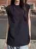 Chaleco Negro Pesado para Hombres y Mujeres Verano Delgado Seda de Hielo Secado Rápido Sin Mangas Camiseta Deportiva Americana de Fitness Camiseta Interior