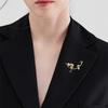 Nuevo broche de panda chino lindo, moda que combina con todo, ramillete de bambú con animales, nuevo accesorio ligero de lujo para abrigos
