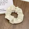 Flor de Lazo Francesa Estilo Coreano Lazo para el Cabello Lazo para el Cabello Estilo Academia Británica Retro Multicapa Lazo para el Cabello Tocado Color Sólido Anillo para el Cabello de Intestino Delgado Grande