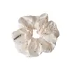 Elástico de cabelo tipo scrunchie com bolinhas finas estilo coreano para mulheres, elegante e simples, versátil para o uso diário, acessório de cabelo em tecido macio