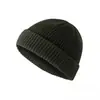 Gorro de punto ius Celebridad de Internet unisex para pareja gorro de punto simple monocromático cúpula gorro de propietario gorro de lana de cuero de melón