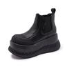 Botas de Chimenea de Suela Gruesa para Mujer 2026 Otoño e Invierno Nuevo Estilo Botines Chelsea de Media Pantorrilla Versátiles que Aumentan la Altura Botas Negras tipo Martin