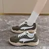 Zapatillas sencillas estilo universitario, zapatillas de entrenamiento alemanas de color sólido versátiles con suela plana, zapatos casuales para mujer ligeros con suela blanda antideslizantes resistentes al desgaste