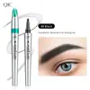 Lápiz de cejas líquido QIC de cuatro puntas para Amazon transfronterizo, lápiz de cejas líquido tipo agua, lápiz de cejas impermeable de larga duración