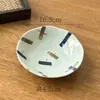 Plato de Cerámica Pintado a Mano Bajo Esmalte para Condimentos Plato Japonés para Salsa de Soja Plato para Pepinillos Snacks Plato para Salsas Plato para Sumergir Plato Pequeño Plato B&