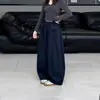 Calça Feminina 2026 Nova Coleção Primavera e Outono Calça de Algodão Patchwork de Perna Larga Infantil para Crianças Maiores, Calça Balloon Casual Solta
