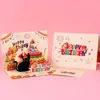 Novo Produto Quente de Vendas Transfronteiriças em Toda a Internet: Cartão de Aniversário 3D com Luz e Música Soprando Gás, Bolo 3D Atacado Design Criativo