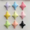 Estrella de Cuatro Puntas de un Solo Color Mini Accesorios de Resina Pasador de Estrella Joyería Colorida Decoración Pendientes Accesorios para Uñas
