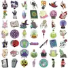 50 Pegatinas de Bruja Graffiti Estilo Dibujos Animados Ins Decorativas para Guitarra Cuaderno Equipaje Bricolaje Impermeables Venta al por Mayor Transfronteriza