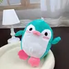 Pelúcia de Pinguim Grande Tímido Boneca Bolsa Pingente de Celular Chaveiro de Desenho Animado Presente de Evento Fofo