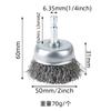 Alça hexagonal escova de arame metal remoção de ferrugem escova de madeira haste tigela fio roda furadeira elétrica escova de polimento