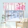 1 pieza moderno simple amor rosa cortina de cocina media cortina transfronteriza Navidad pequeña ventana decoración poliéster algodón Nuevo