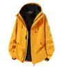 Chaqueta con capucha tres en uno de forro compuesto de grafeno de doble capa, abrigo deportivo unisex con logo impreso
