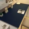 Alfombrilla de Escritorio de Cuero Ecológica de Color Sólido para Estudiantes Protección Ocular Impermeable a Prueba de Aceite Antideslizante Alfombrilla para Mesa de Café Lavable Alfombrilla para Escritorio de Estudio de Computadora