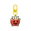 Llavero de Goma Suave de Fantasma de Halloween Dibujado Hebilla de Puerta en Forma de 8 en Forma de U Llavero Pinza de Langosta Figura de Muñeco Hebilla Colgante Adorno