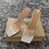 Nuevas Chanclas de Tacón de Aguja Estilo Coreano de Verano para Mujer, Chanclas de Tira Gruesa Abiertas de Tacón Alto, Sandalias de Moda con Estampado de Leopardo Talla Grande Venta al por Mayor