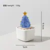 Árbol de Navidad Glaseado de Zibo Planta en Maceta Oficina Decoración Creativa de Escritorio Regalo de Navidad Artesanía de Vidrio Venta al por Mayor