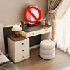 Mesa de toucador de madeira maciça armário de armazenamento para apartamento pequeno mesa de maquiagem de noz estilo creme moderno simples para quarto