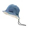 Sombrero Coreano para Mujer Moda Otoño e Invierno Plegable Sombrero de Pescador Diseño con Cordón Sombrero de Cubeta de Doble Cara Se Puede Usar como Bolso Cruzado Sombrero