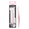 Pinzas para Pestañas Postizas Antiadherentes Jonbos Pinza de Pluma Dorada Pinza para Pestañas Postizas Herramienta de Maquillaje para Pestañas