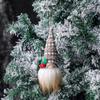 Boneco Anão de Natal Pequeno Pendurado de Tricô Luminoso Sem Rosto Decorações Pingente para Árvore de Natal Enfeites