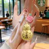 Nuevo Estilo Cordón para Teléfono con Forma de Calabaza con Lámina de Oro 999, Bendición del Oficial Celestial, Llavero Colgante Atrae Riqueza y Fortuna, Pequeño Regalo