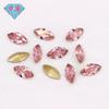 Huagang Gem Banhado a Ouro Amarelo Dema Olho Em Forma de Zircônia Rosa Pedra Nua Rosa Artificial CZ Diamante Pedra Branca Broca de Unha