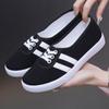Sapatos de Lona da Moda para Mulheres, Sapatos de Pano Respiráveis Old Beijing para Primavera e Verão, Sapatos Esportivos Casuais para Mães e Estudantes, Sapatos Brancos para Mulheres