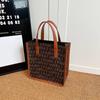 Bolsa de Compras Impermeável para Deslocamento, Bolsa de Mão Simples e Elegante para Trabalho, Uso Estudantil, Bolsa de Mão com Letras para Livros Didáticos, Bolsa de Mão para Sair
