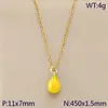 Nuevo Colgante de Fruta Fresca Mori Aguacate Lichi Piña Durian Cadena para Clavícula de Acero Inoxidable Accesorios Collar