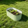 O Conjunto de Vasos Elevados de Metal de 8 polegadas é adequado para cultivar vegetais e flores